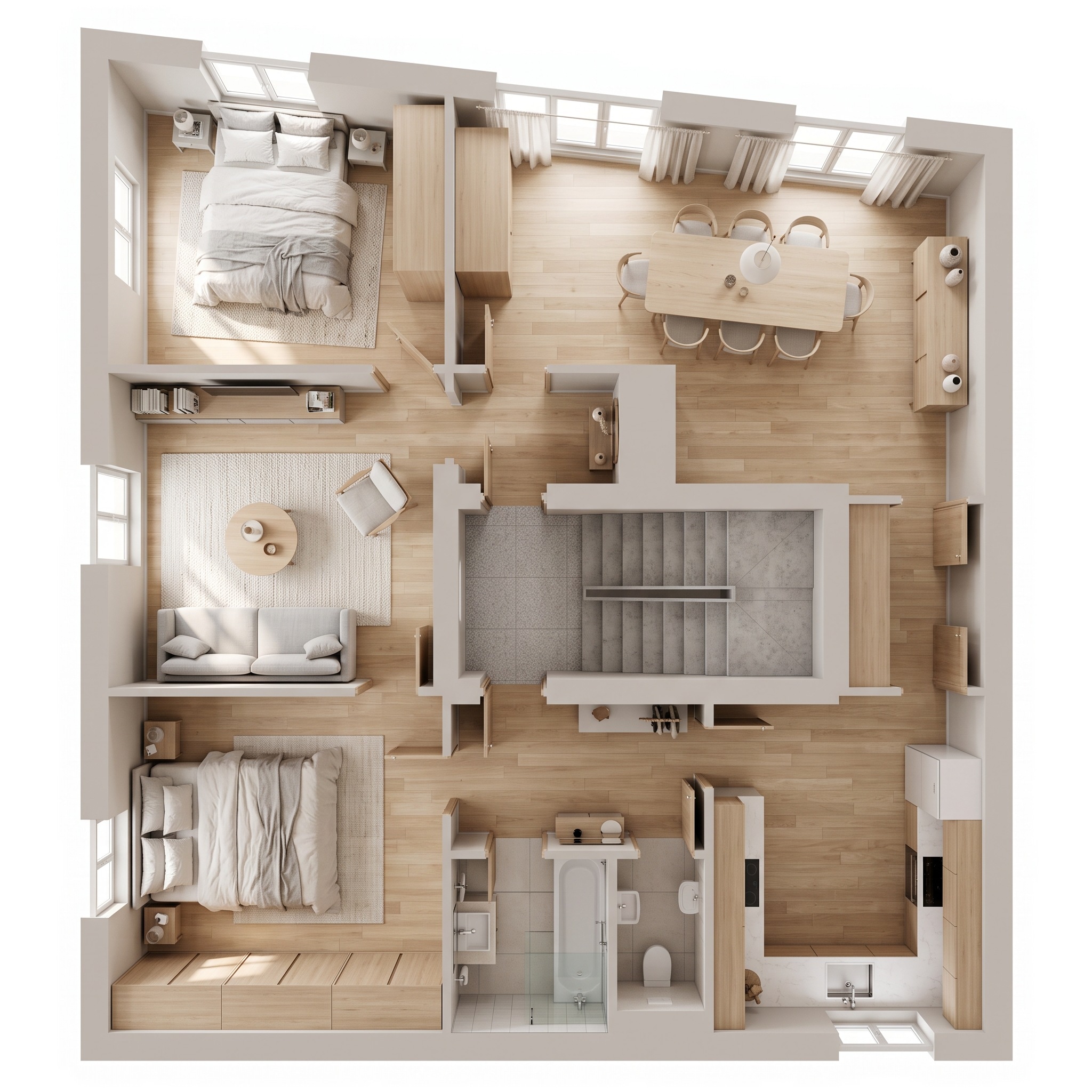 Interior design in Scandinavian style — Living Room by GenRoom AI