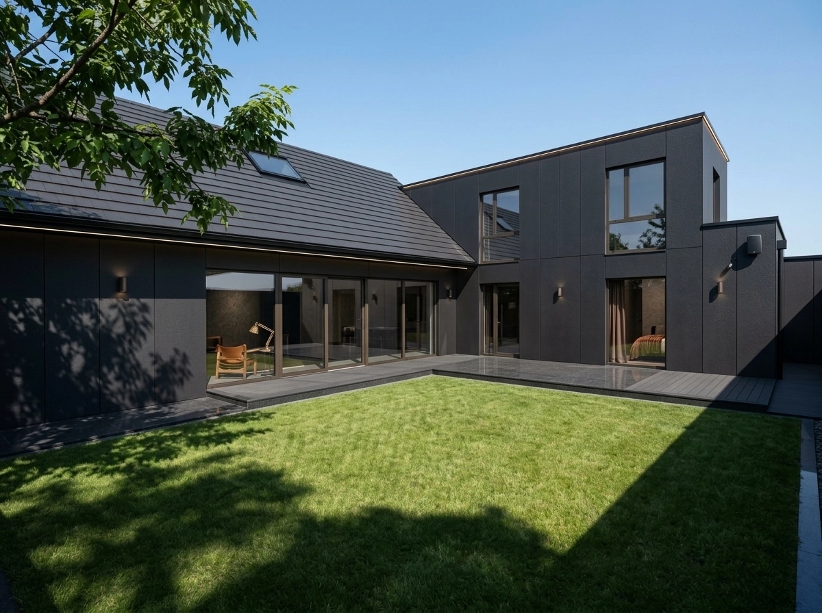 Facade design in Blacktec Facade style — Facade by GenRoom AI