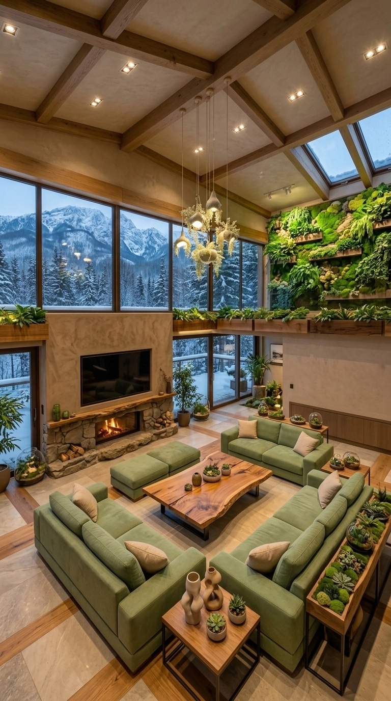 Interior design in Biophilic style — Living Room by GenRoom AI