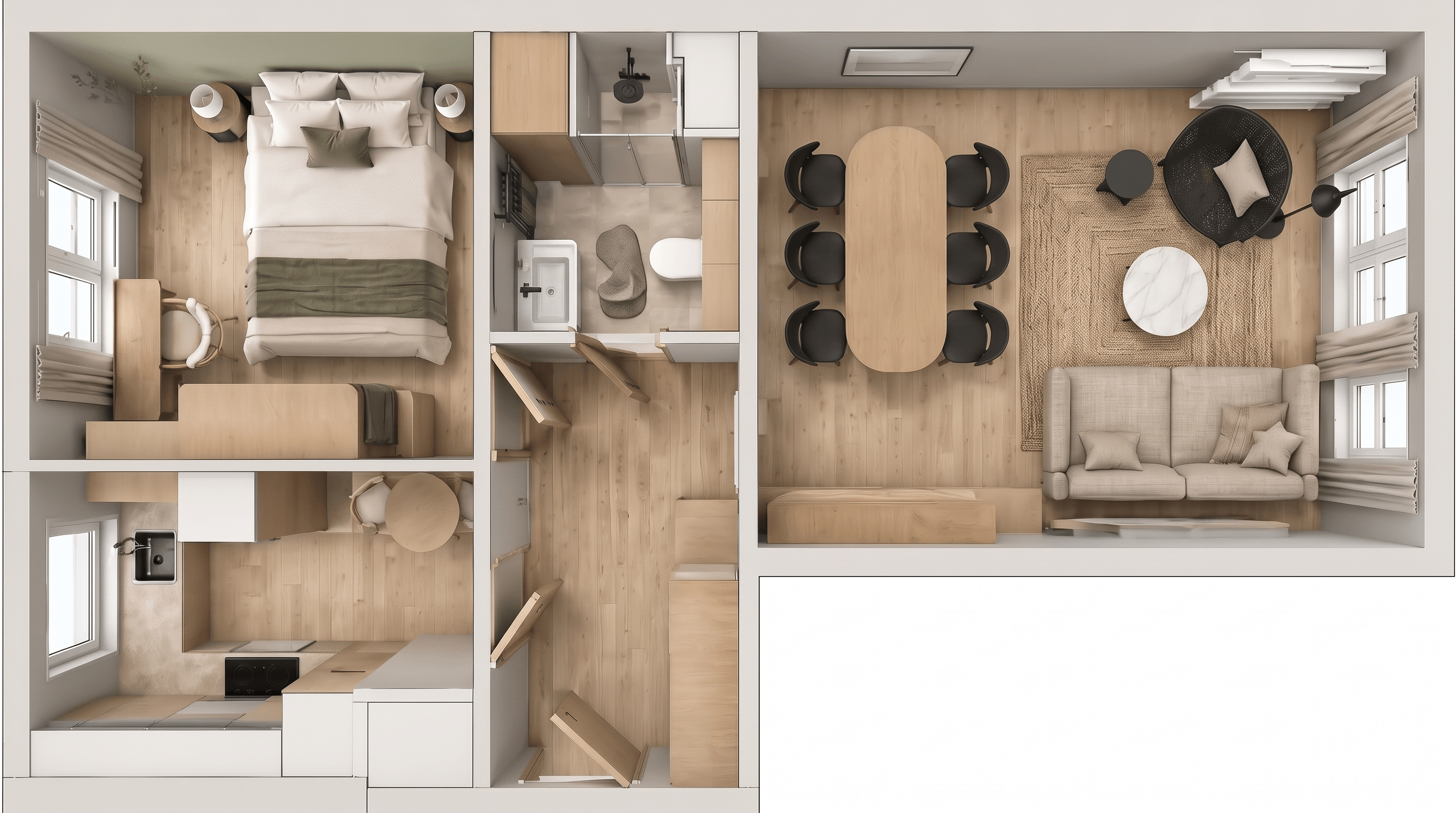 Design interior în stil Scandinavian — Living de GenRoom AI