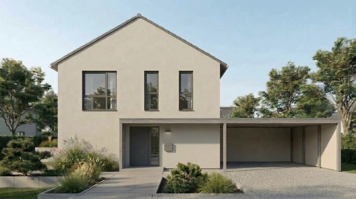 Facade design in German Modernist Facade style — Facade by GenRoom AI