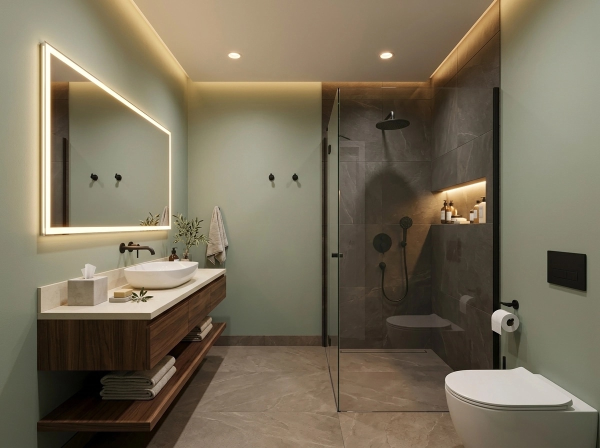 Interior design in Transitional style — Bathroom by GenRoom AI