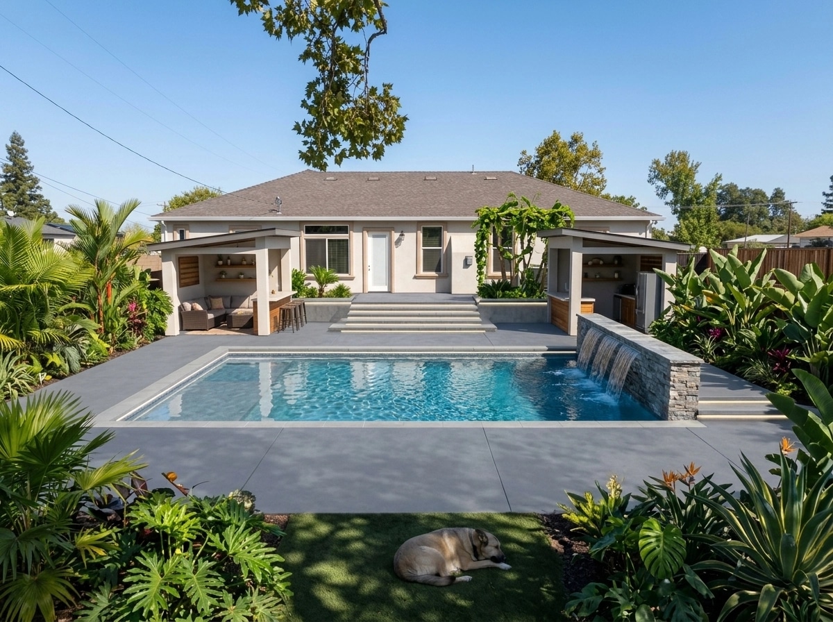 Yard design in no_style style — photo by GenRoom AI