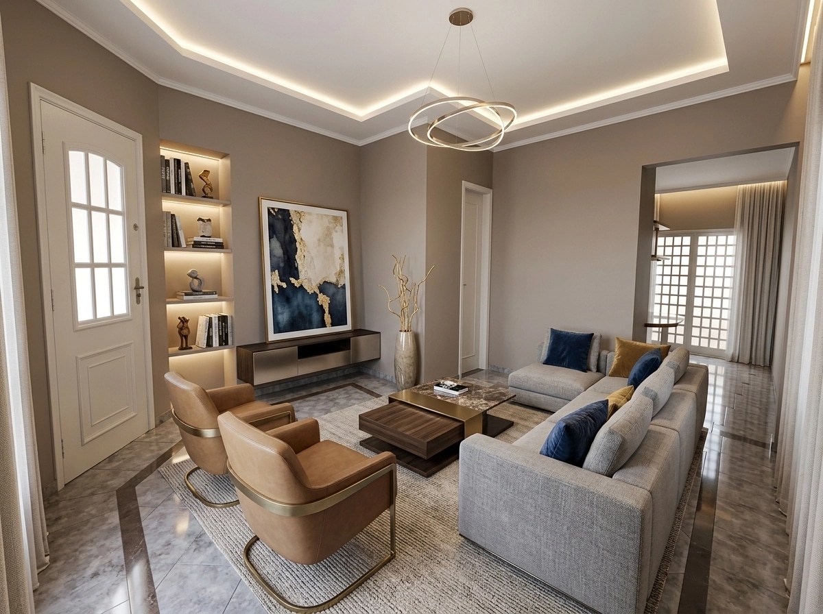 Interior design in Contemporary style — Living Room by GenRoom AI