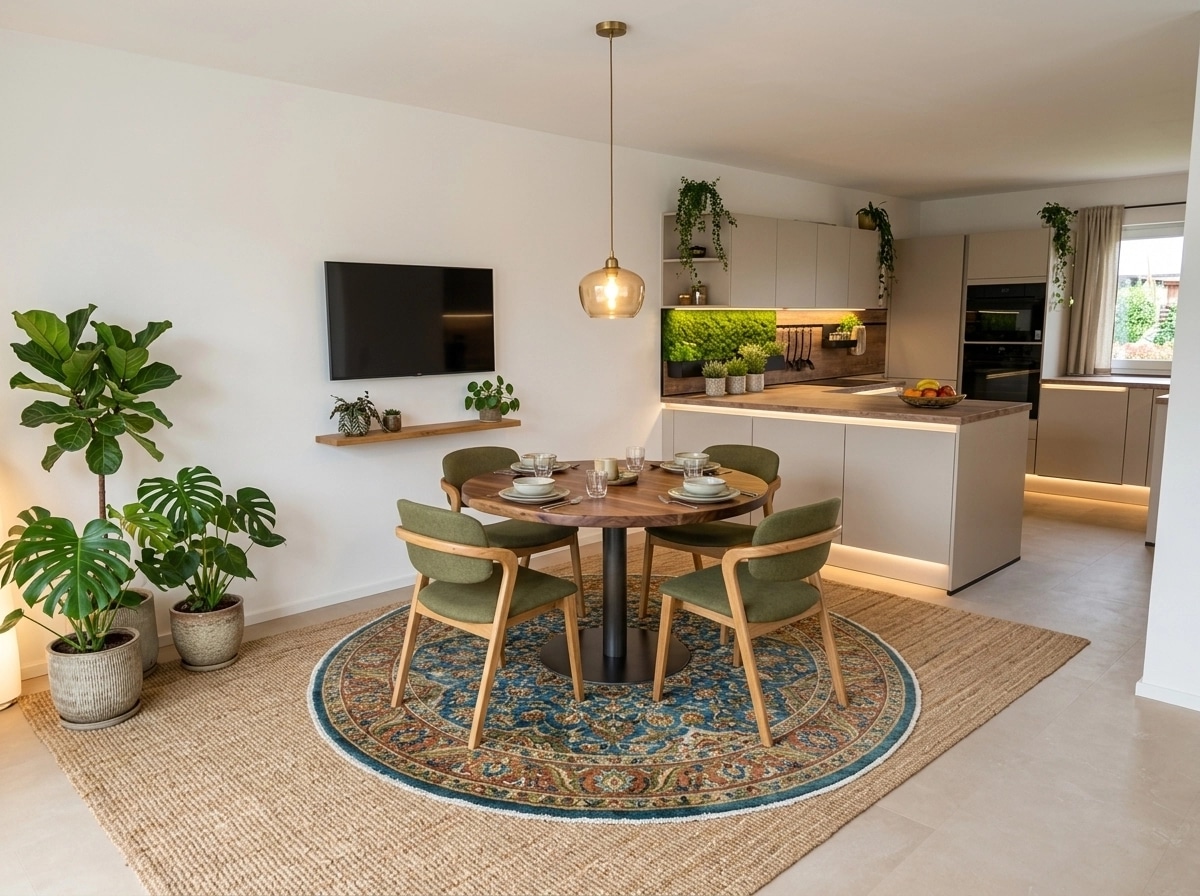 Interior design in Biophilic style — dining_room by GenRoom AI