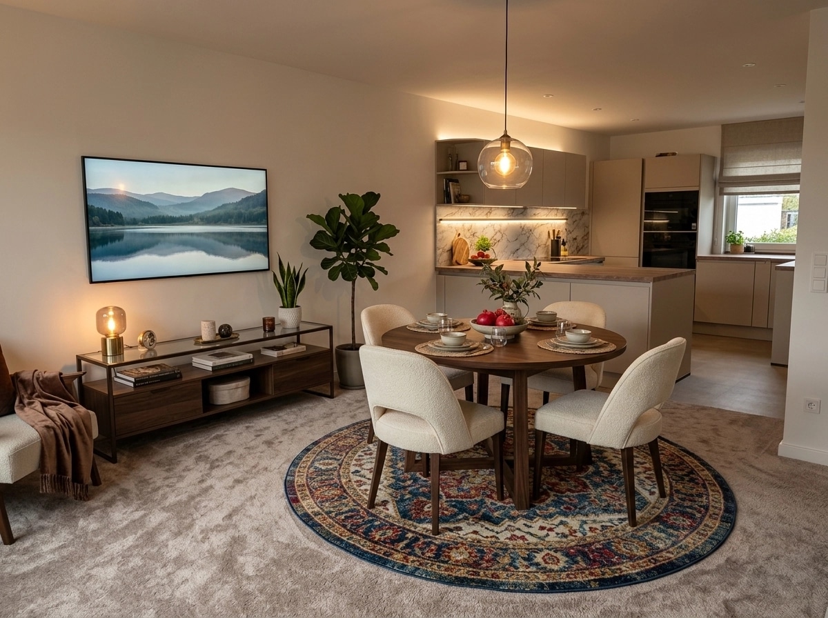 Interior design in Transitional style — dining_room by GenRoom AI