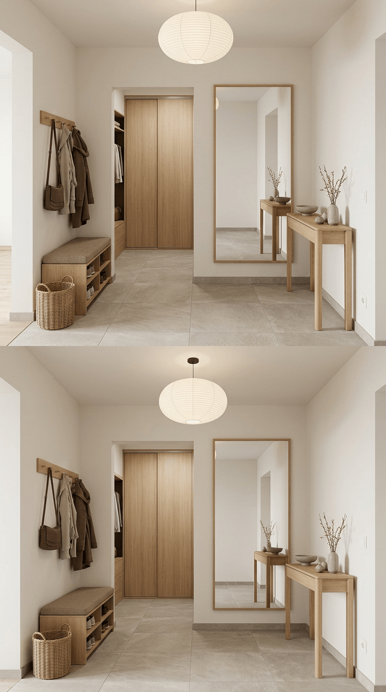 Design d'intérieur en style Japandi — Couloir par GenRoom AI
