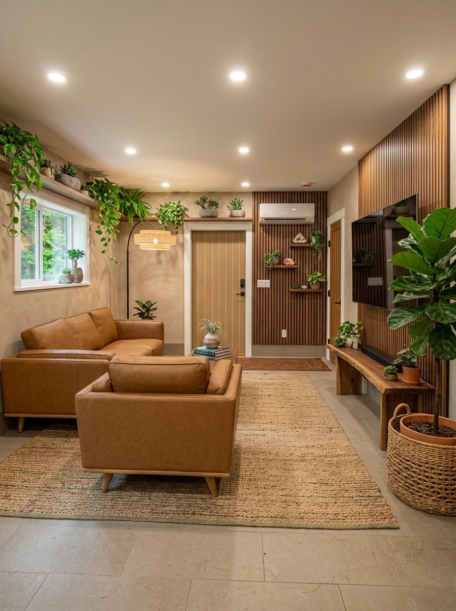 Interior design in Biophilic style — Living Room by GenRoom AI