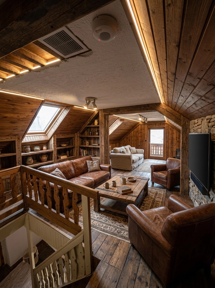Interior design in Rustic style — Living Room by GenRoom AI