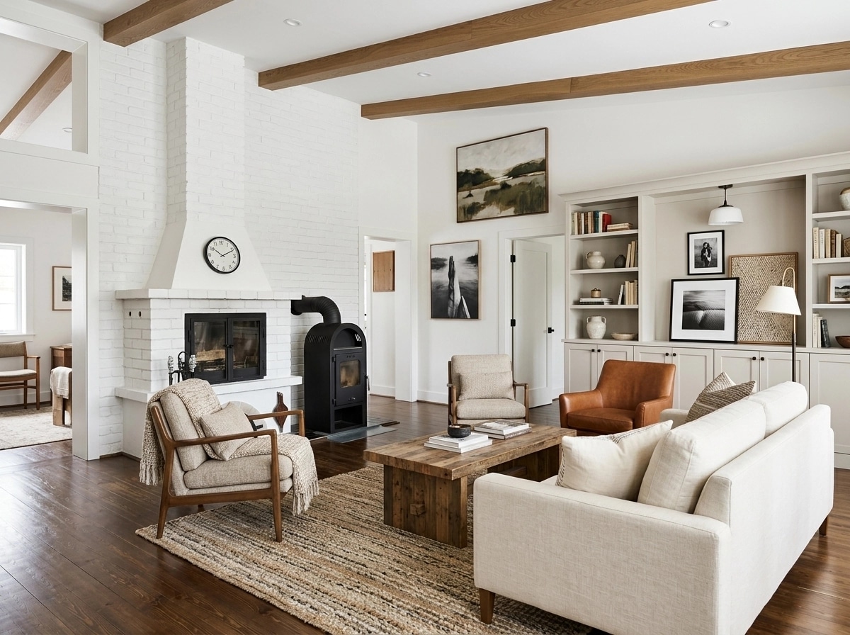 Modern Farmhouse Living Room design — interior photo by GenRoom AI
