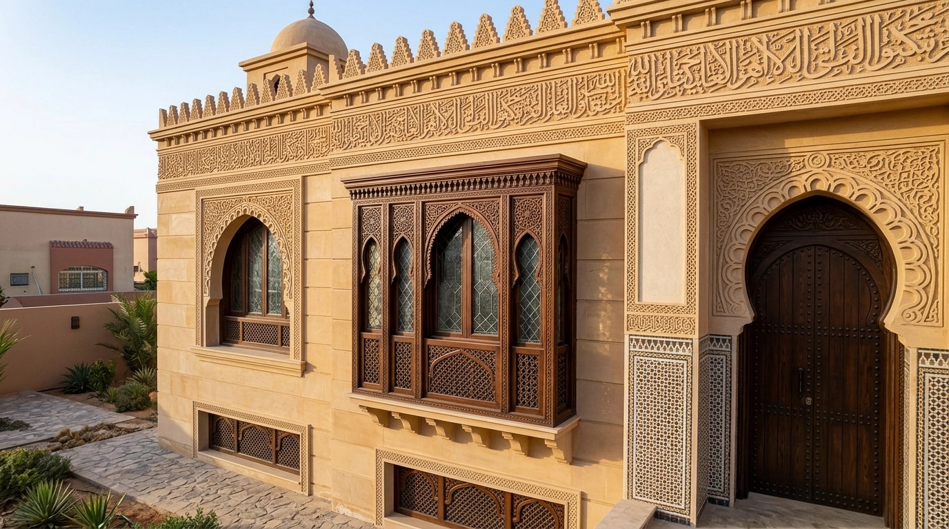 Arabian Facade Facade design — facade photo by GenRoom AI