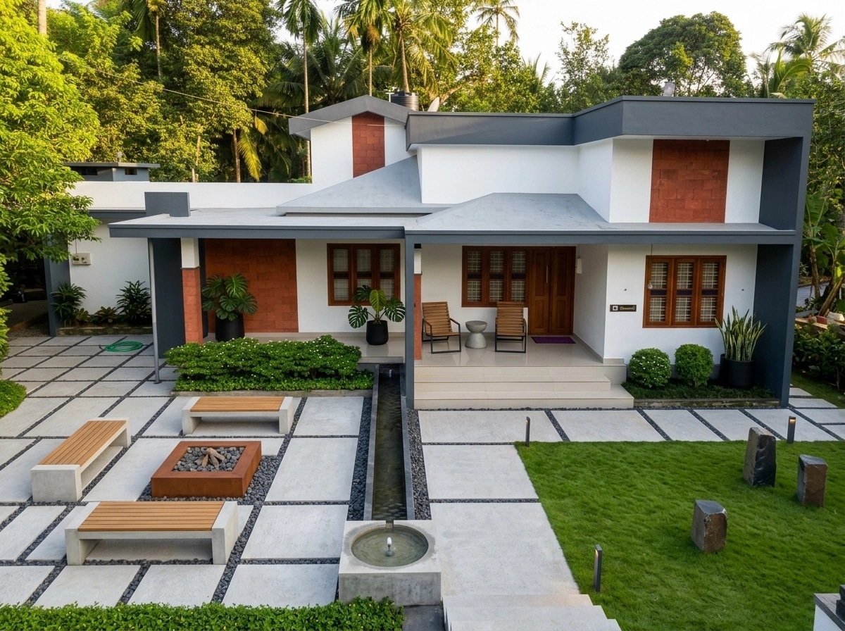 Landscape design in Minimalist Yard style — Yard by GenRoom AI