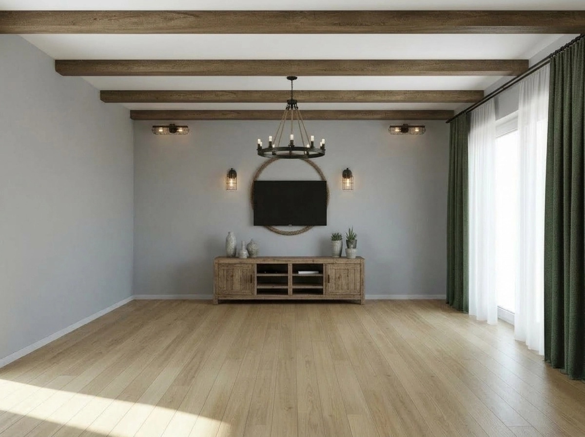Interior design in Rustic style — Living Room by GenRoom AI