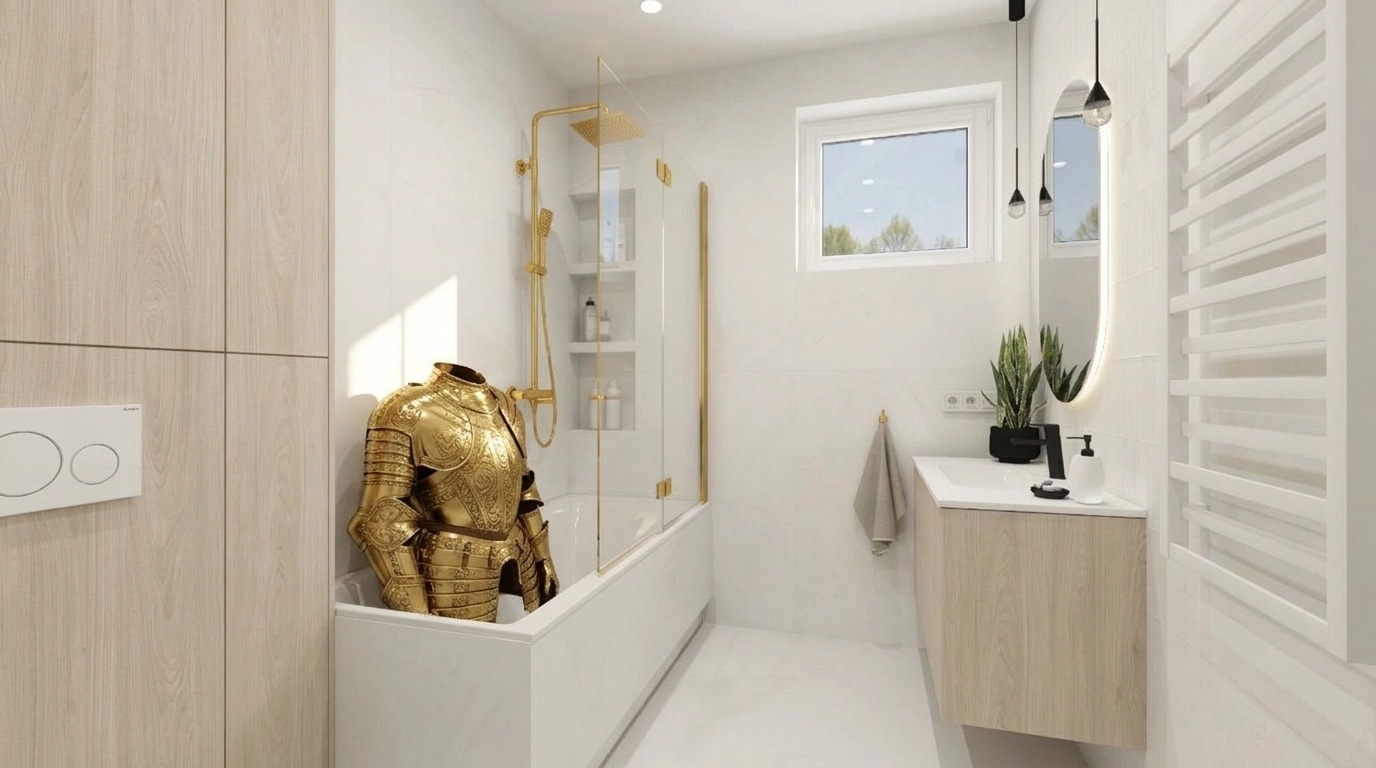 Bathroom interior in no_style style — photo by GenRoom AI