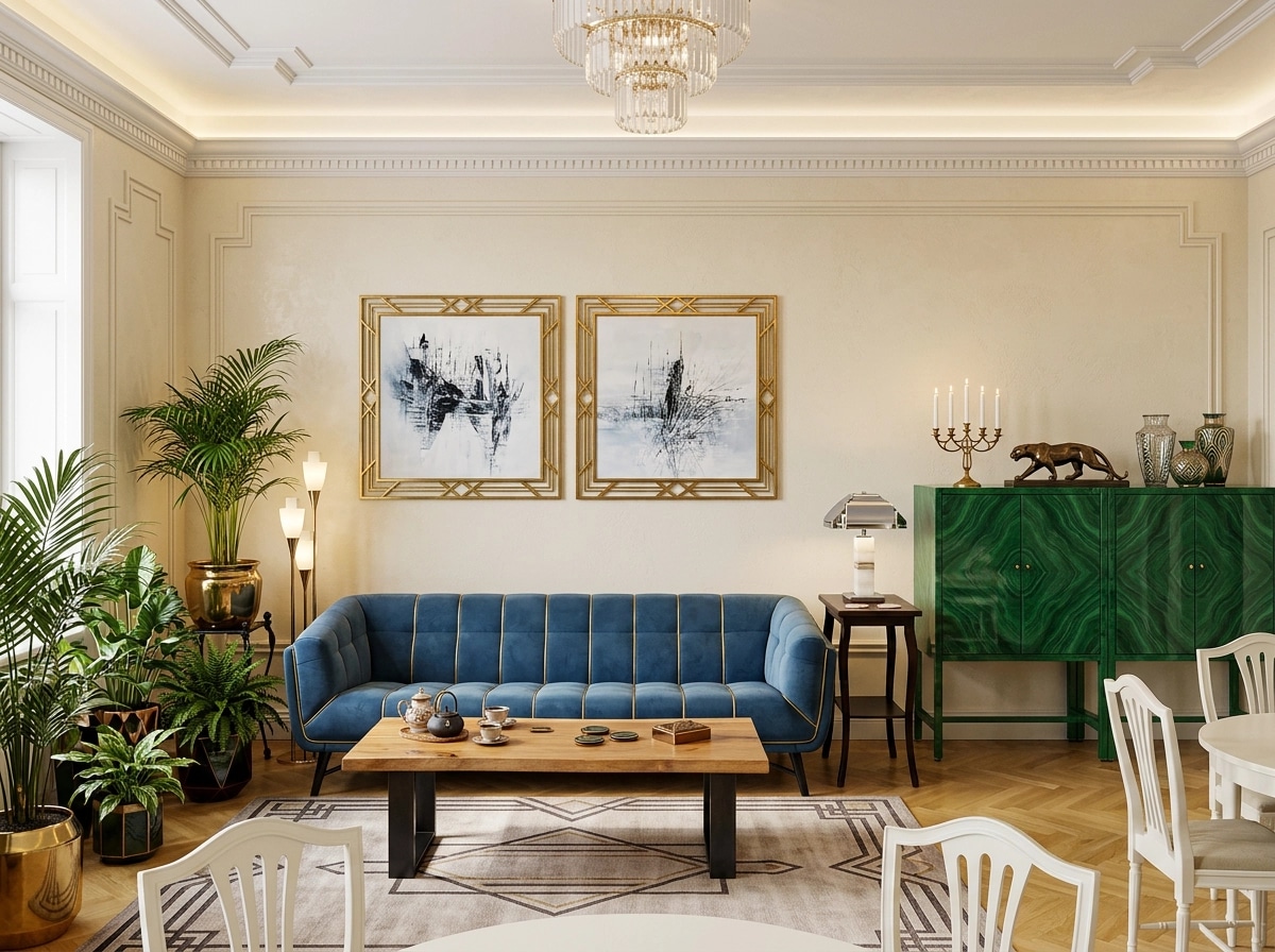 Art Deco Living Room design — interior photo by GenRoom AI