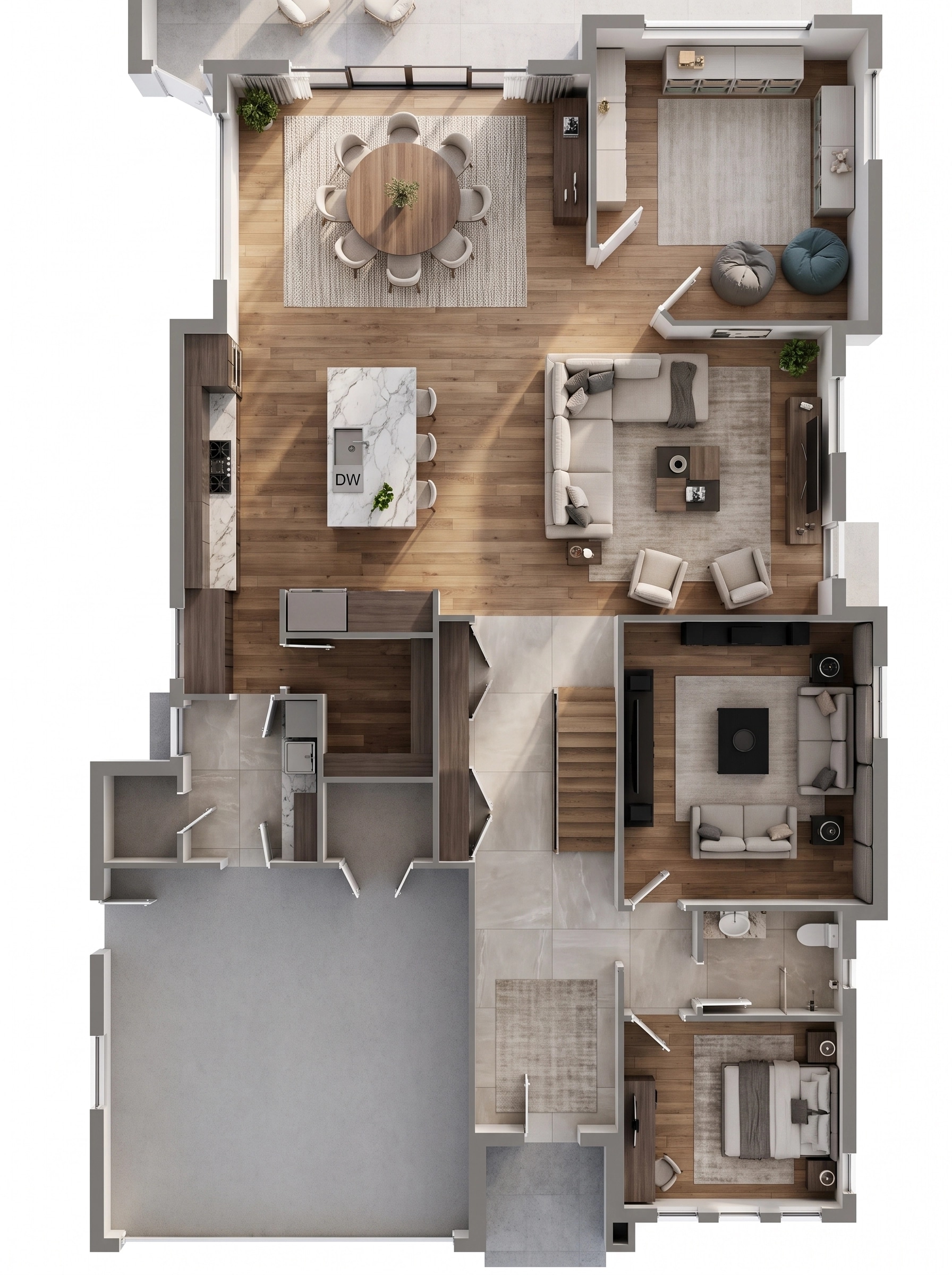 Interior design in Contemporary style — Living Room by GenRoom AI
