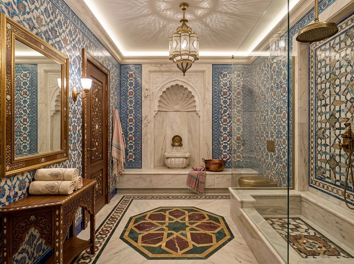 Design d'interni in stile Ottoman — Bagno di GenRoom AI
