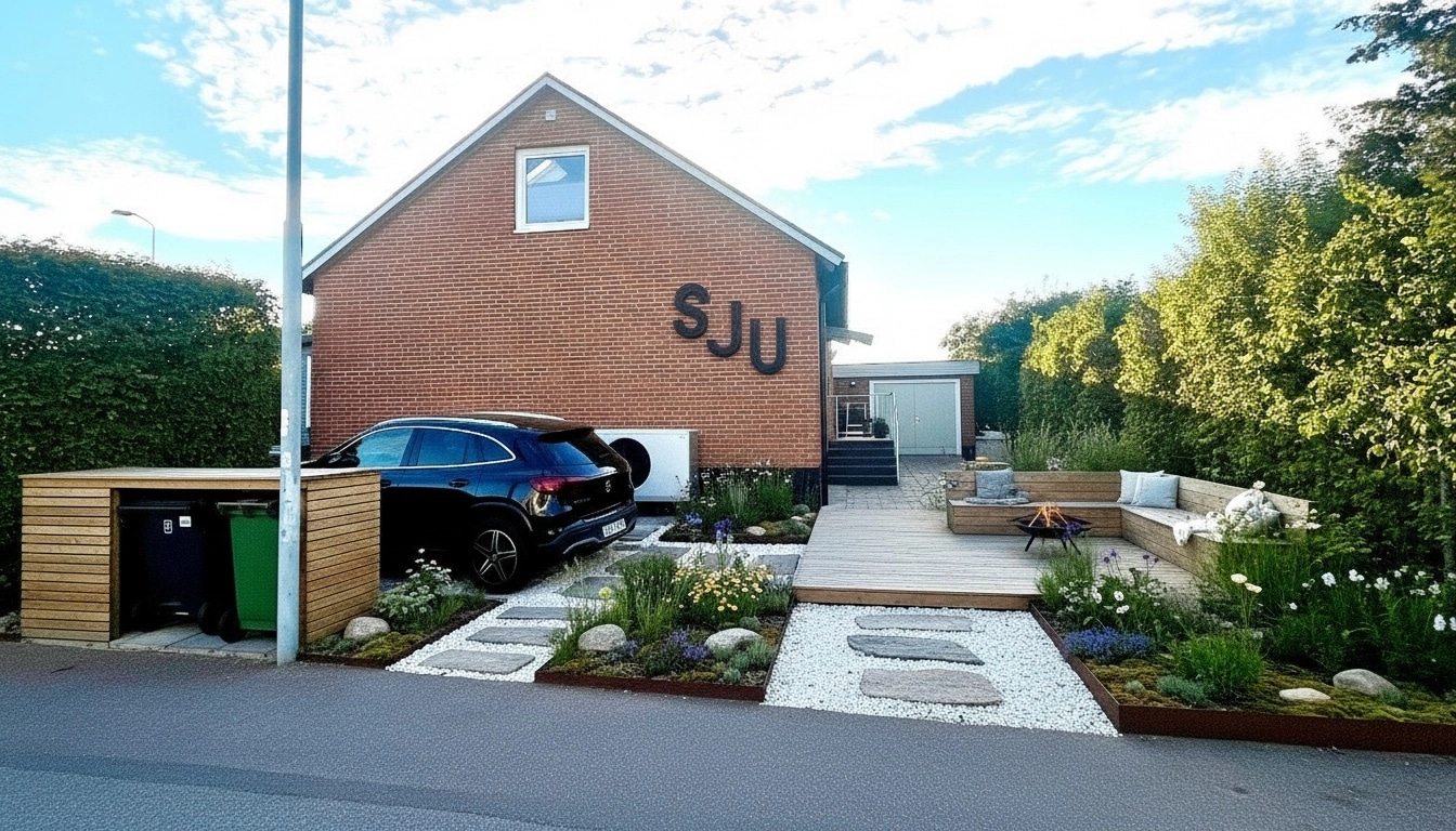 Landscape design in Scandinavian Garden style — Yard by GenRoom AI