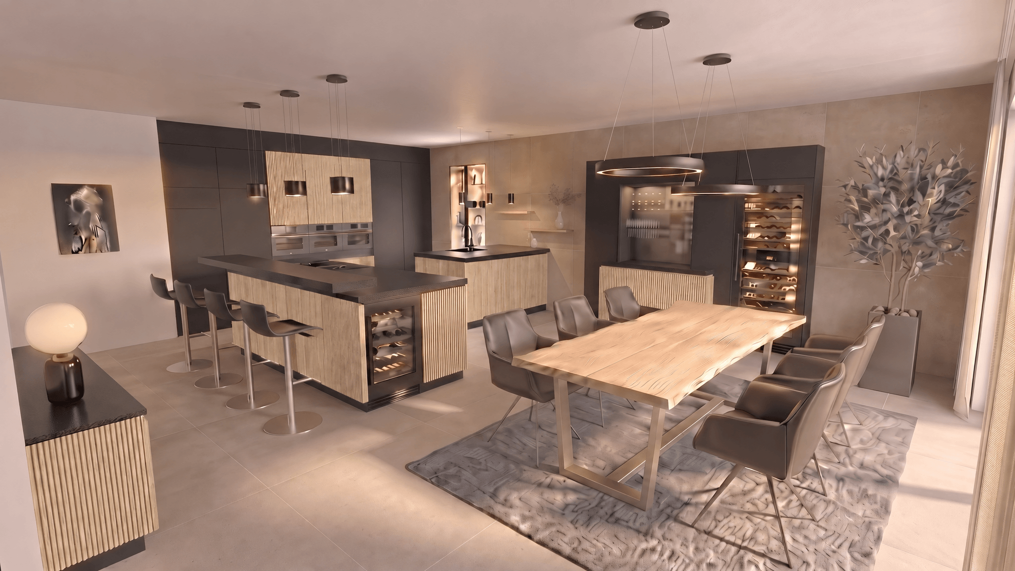 Kitchen interior in no_style style — photo by GenRoom AI