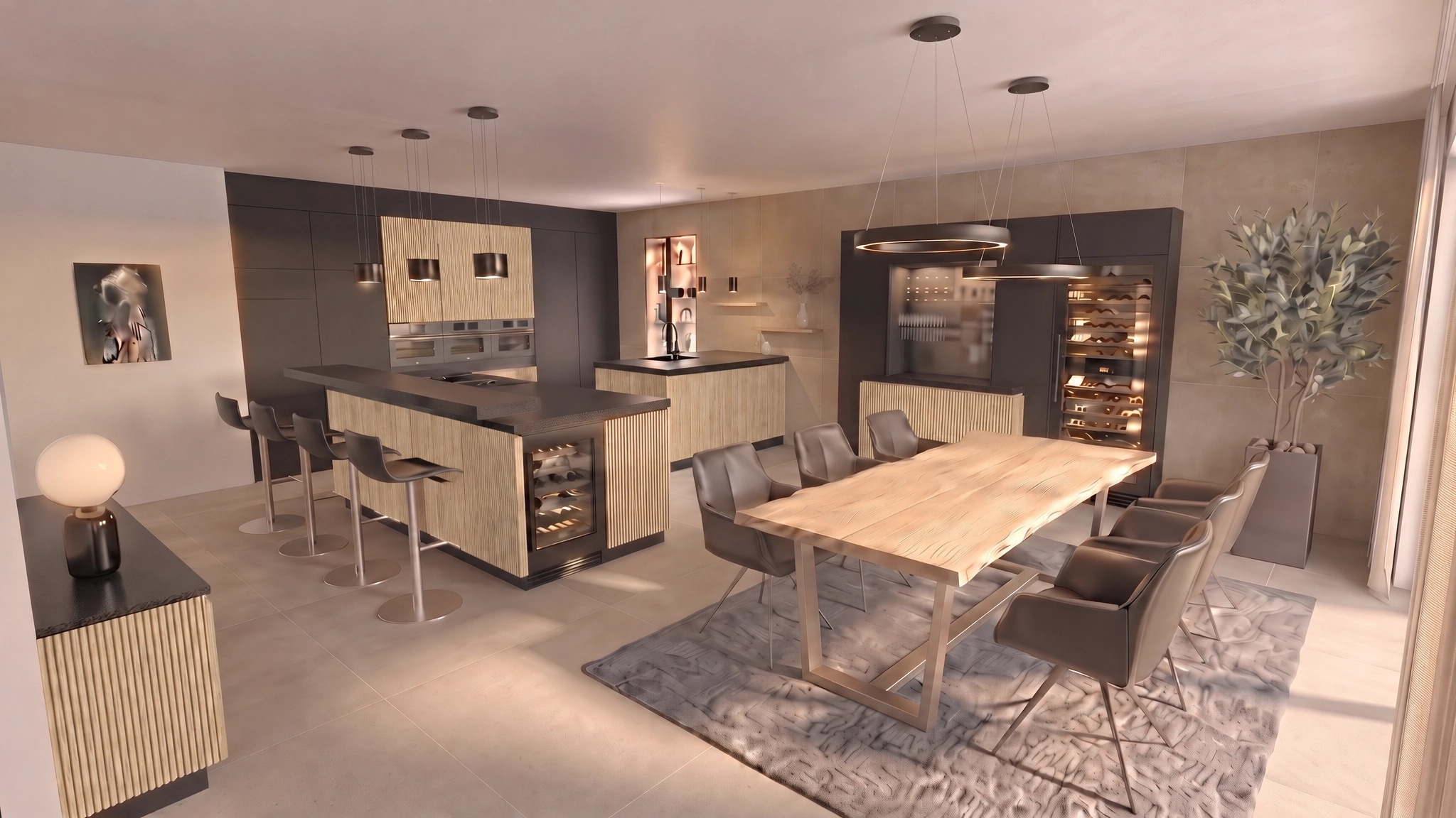 Kitchen interior in no_style style — photo by GenRoom AI