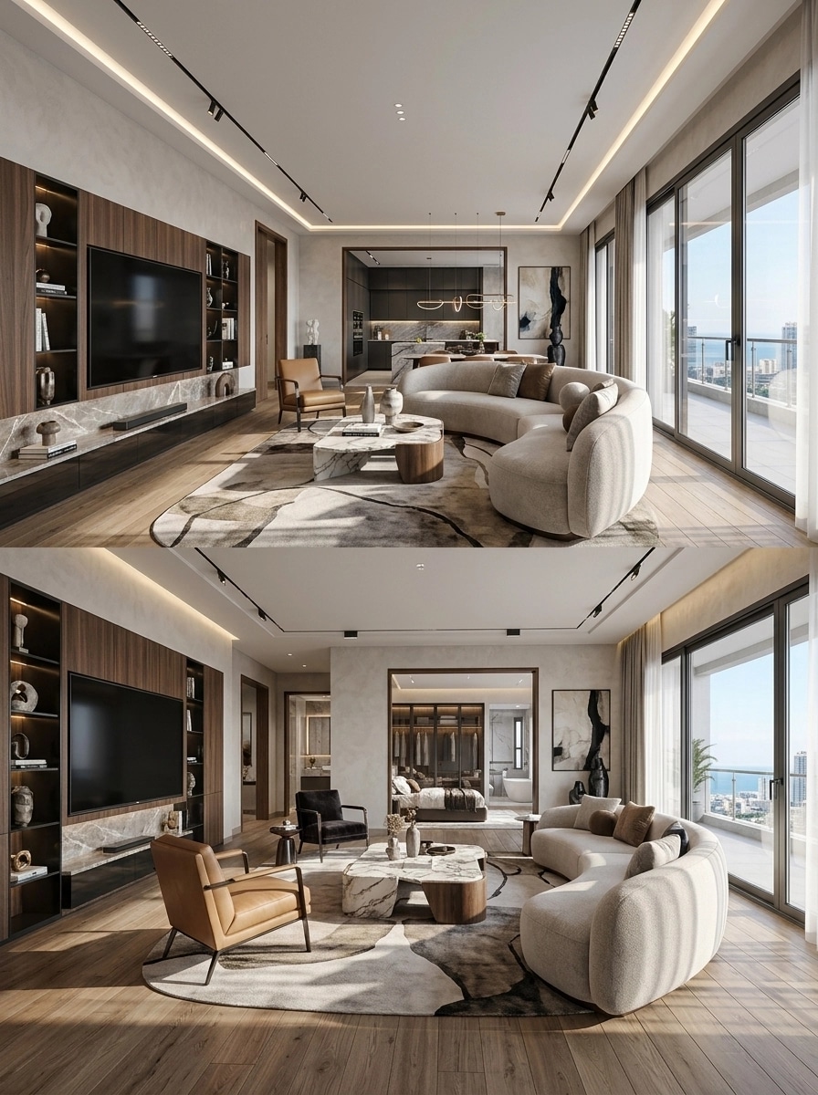 Interior design in Contemporary style — Living Room by GenRoom AI