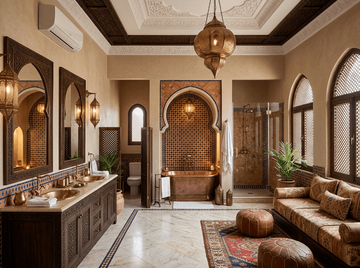 Interior design in Arabian / Moroccan style — Bathroom by GenRoom AI