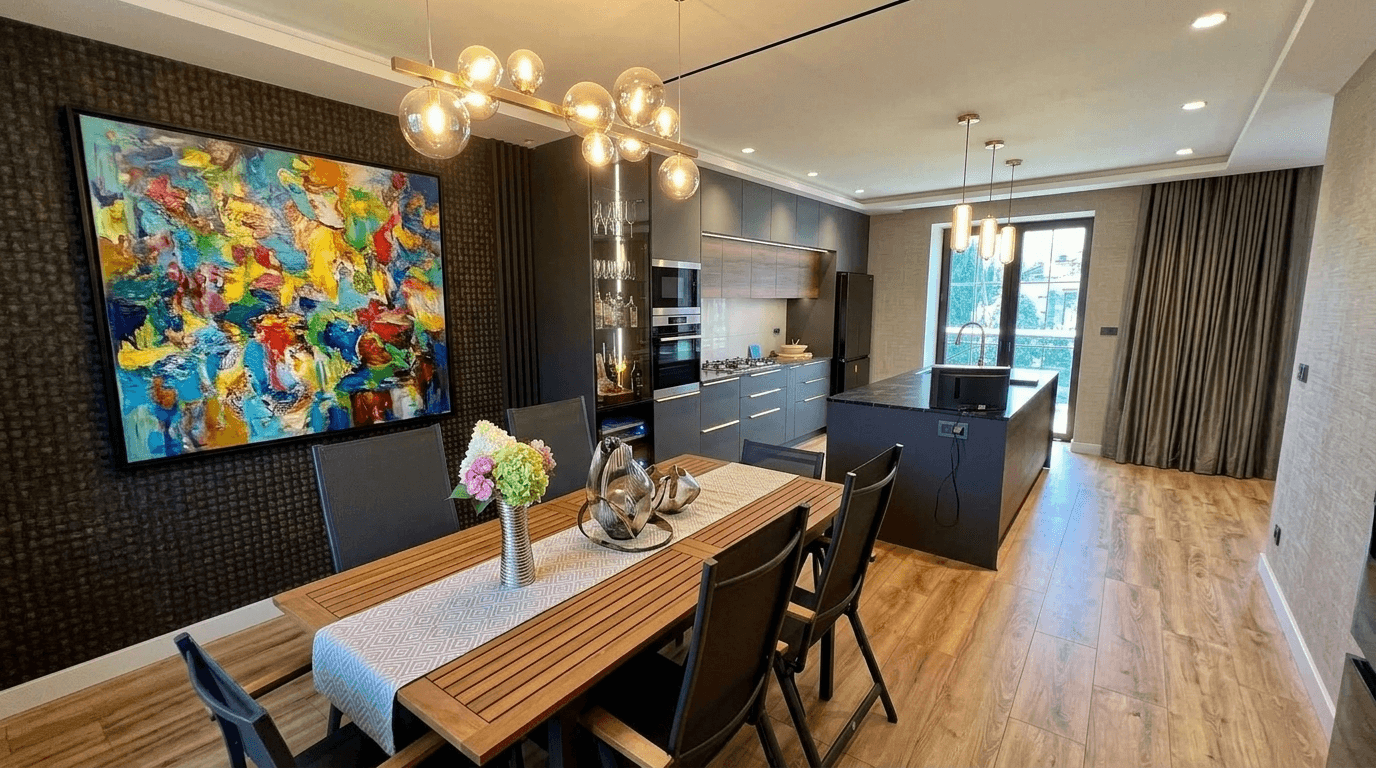 Kitchen interior in Contemporary style — photo by GenRoom AI