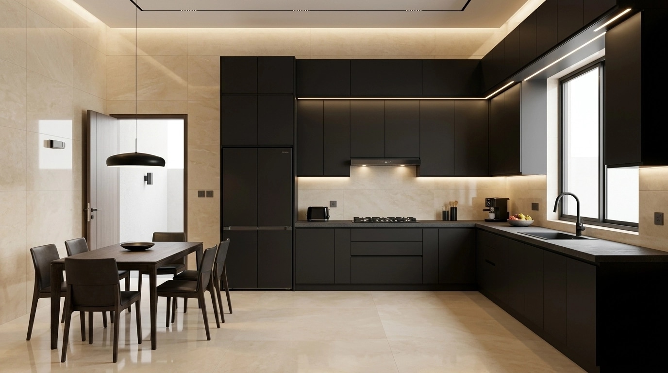 Blacktec Kitchen design — interior photo by GenRoom AI