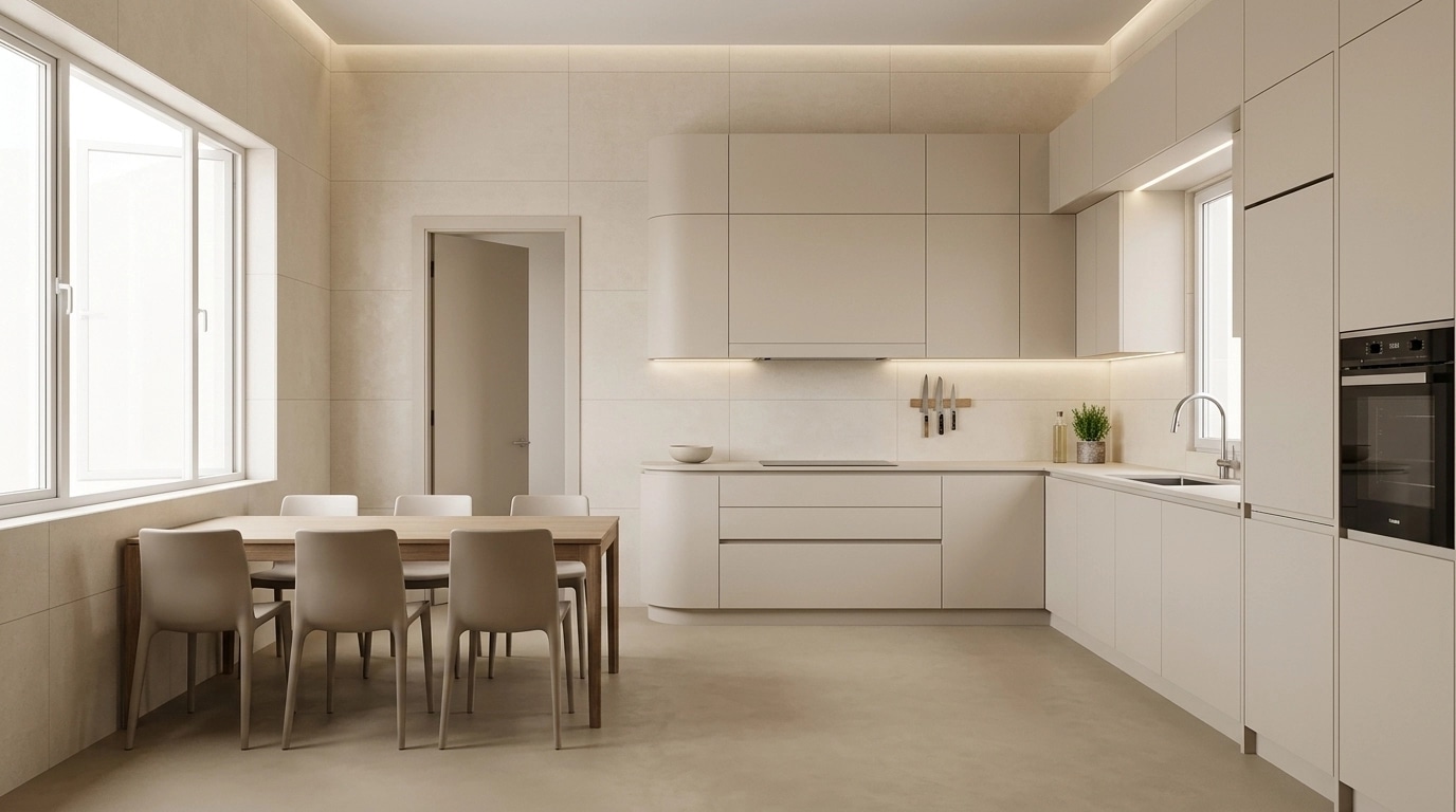 Minimalism Kitchen design — interior photo by GenRoom AI