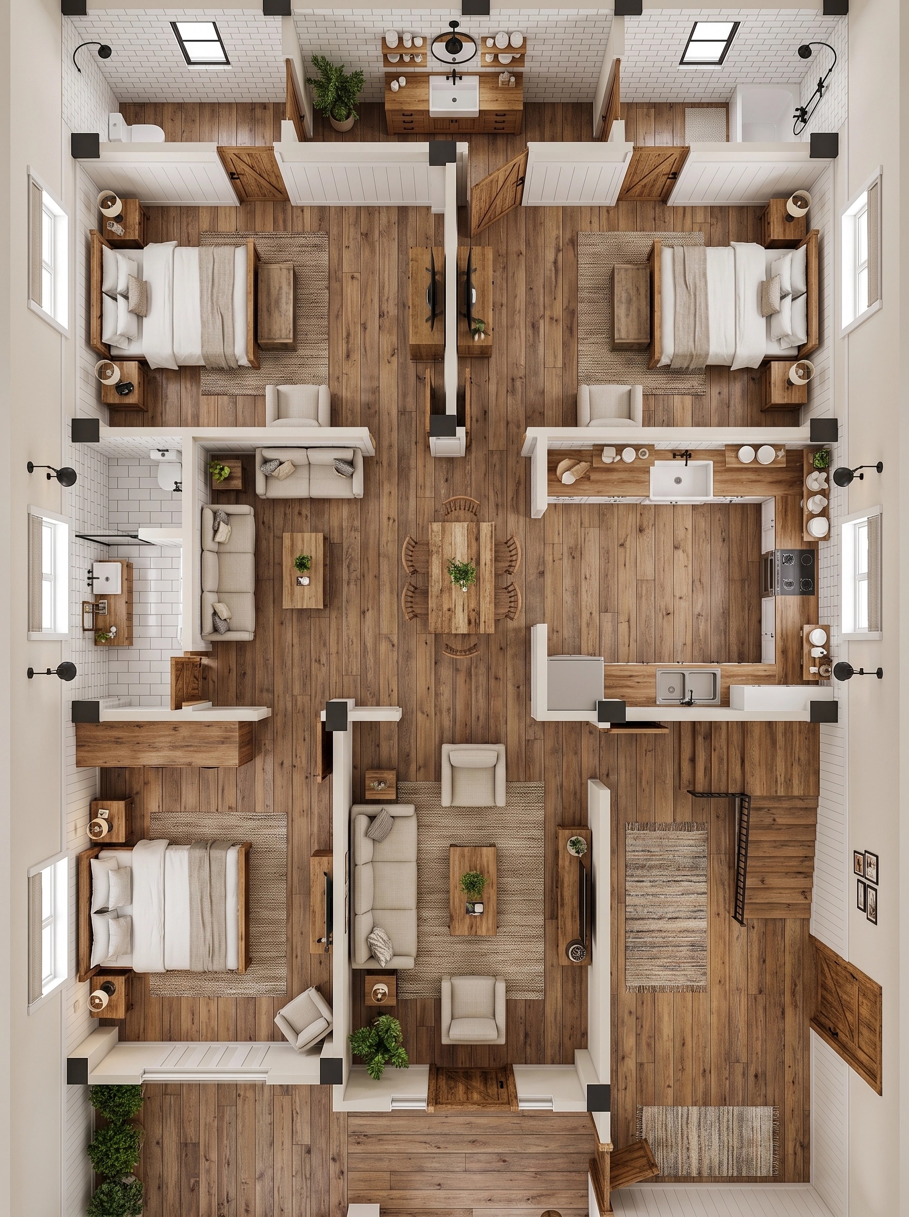 Modern Farmhouse Living Room design — interior photo by GenRoom AI