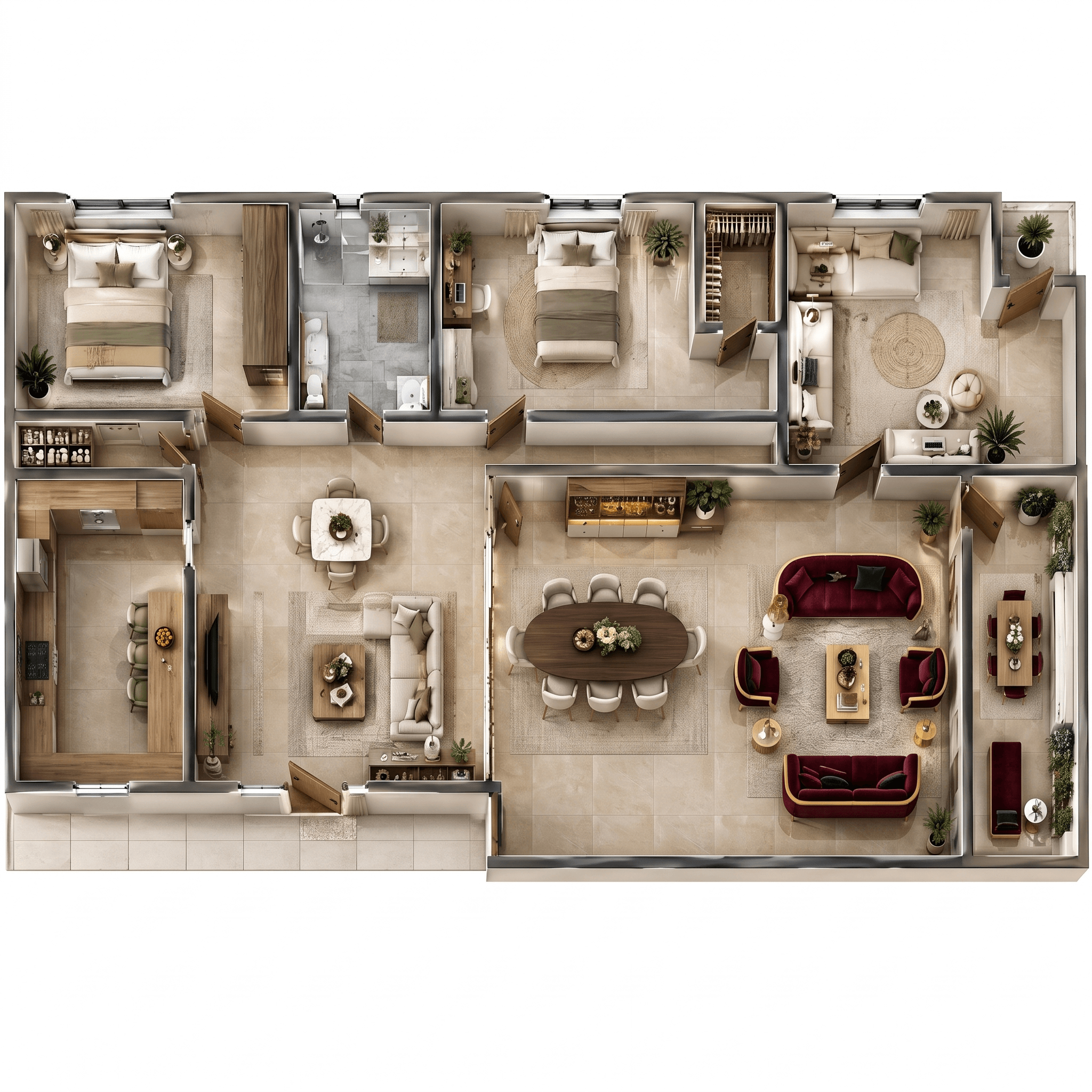 Interior design in Contemporary style — Living Room by GenRoom AI