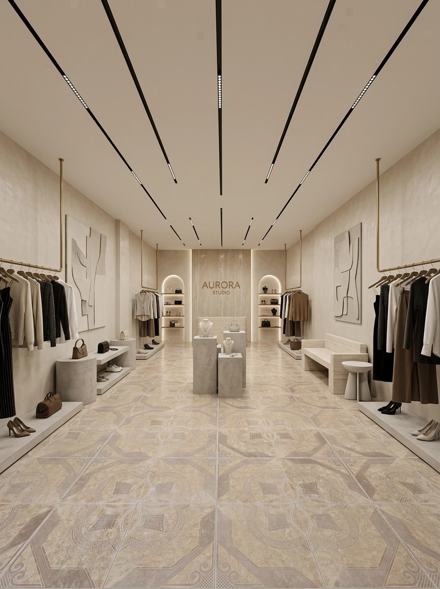 Interior design in Minimalism style — showroom by GenRoom AI