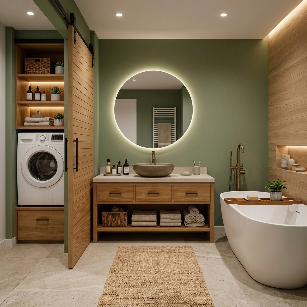 Scandinavian Bathroom design — interior photo by GenRoom AI