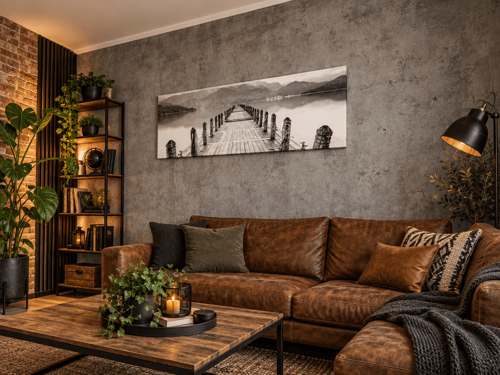 Loft / Industrial Living Room design — interior photo by GenRoom AI