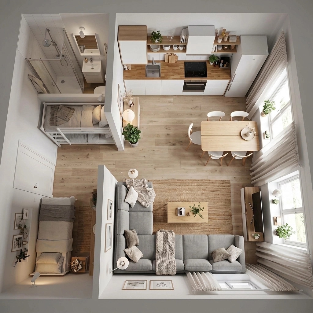 Scandinavian Living Room design — interior photo by GenRoom AI