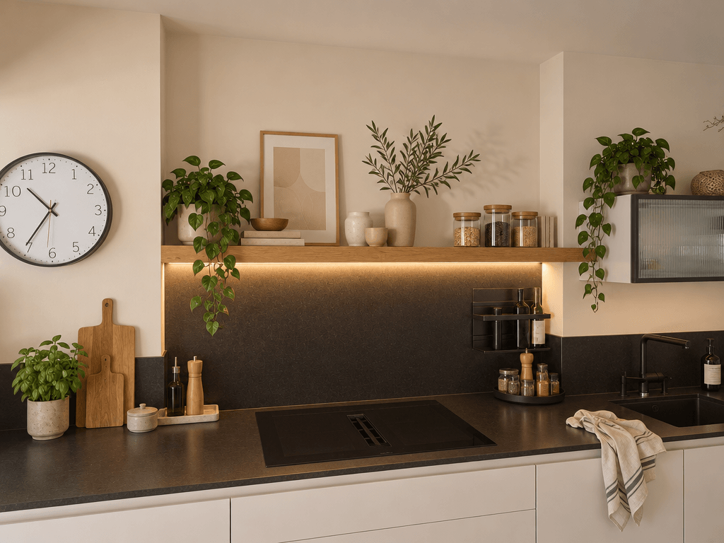 Kitchen interior in Scandinavian style — photo by GenRoom AI
