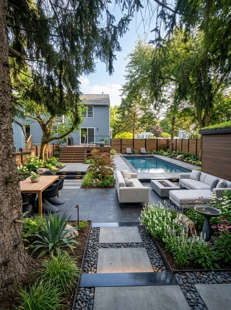 Landscape design in Contemporary Yard style — Yard by GenRoom AI