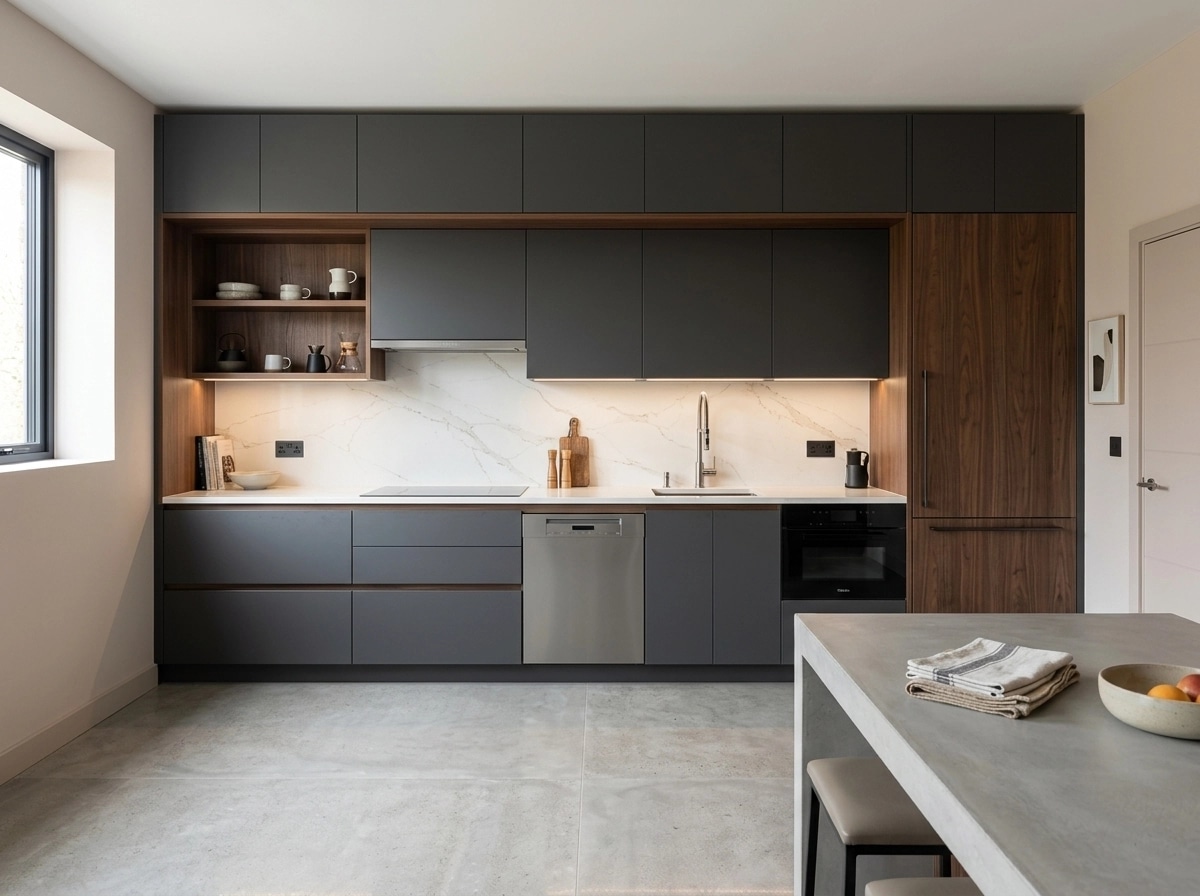 Kitchen interior in Contemporary style — photo by GenRoom AI