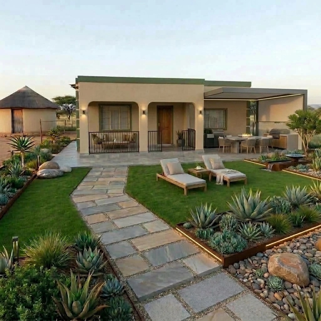 Landscape design in Contemporary Yard style — Yard by GenRoom AI