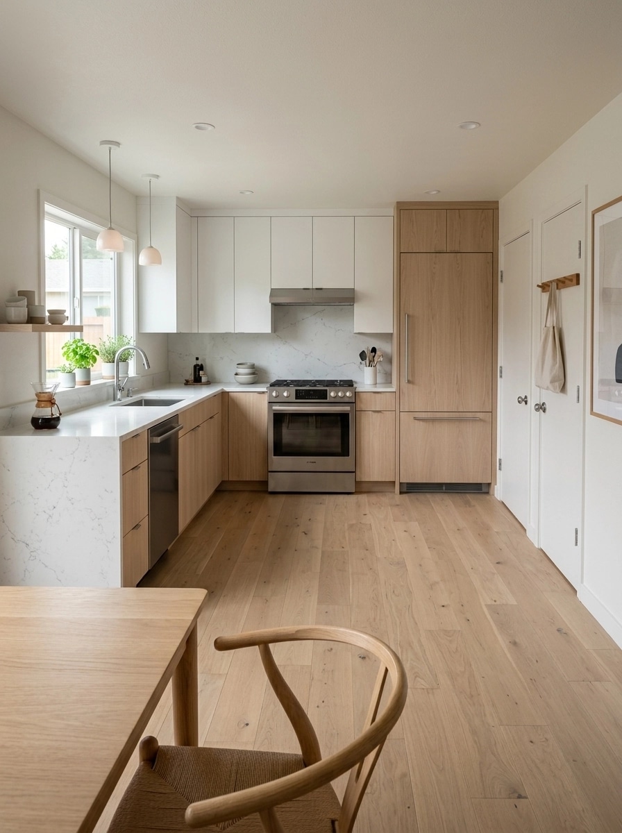 Kitchen interior in Scandinavian style — photo by GenRoom AI