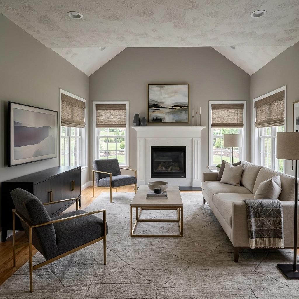 Transitional Living Room design — interior photo by GenRoom AI