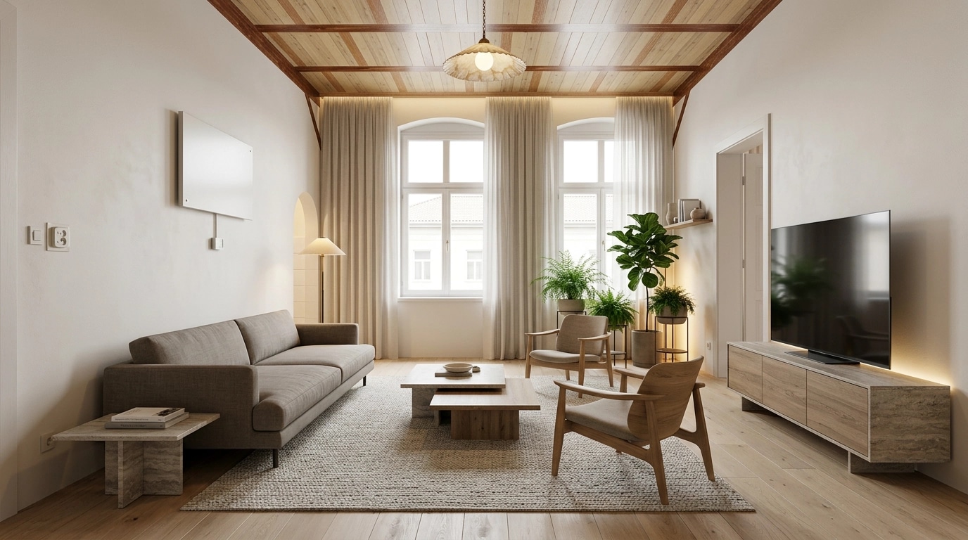 Interior design in Minimalism style — Living Room by GenRoom AI