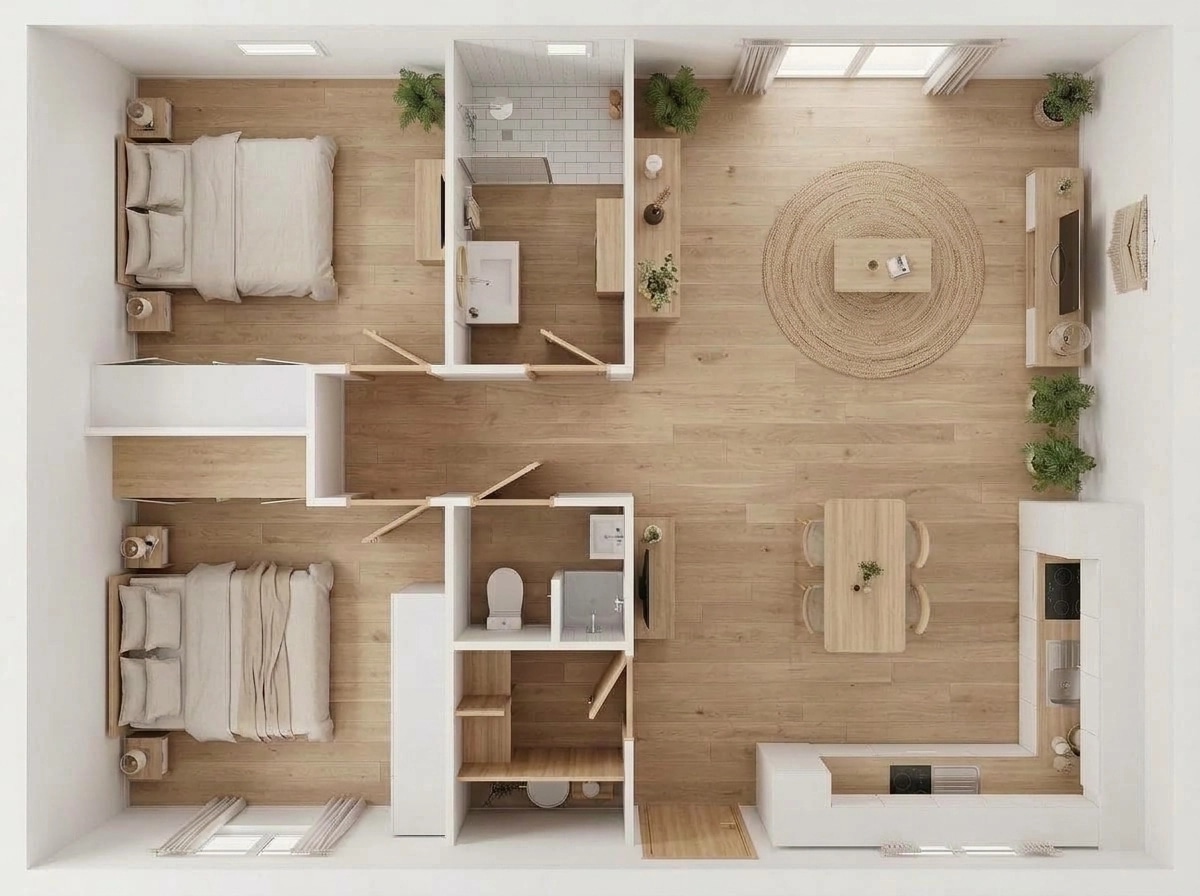 Scandinavian Living Room design — interior photo by GenRoom AI