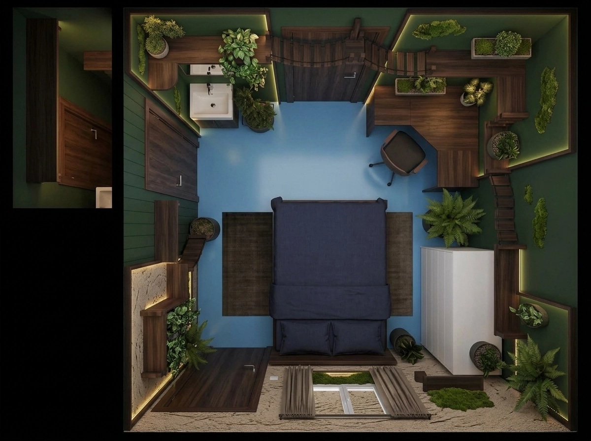 Interior design in Biophilic style — Living Room by GenRoom AI