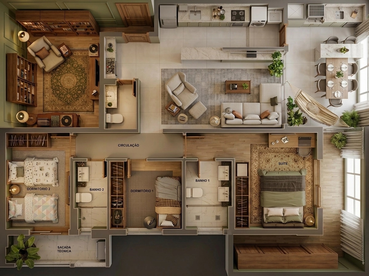 Interior design in Classic style — Living Room by GenRoom AI