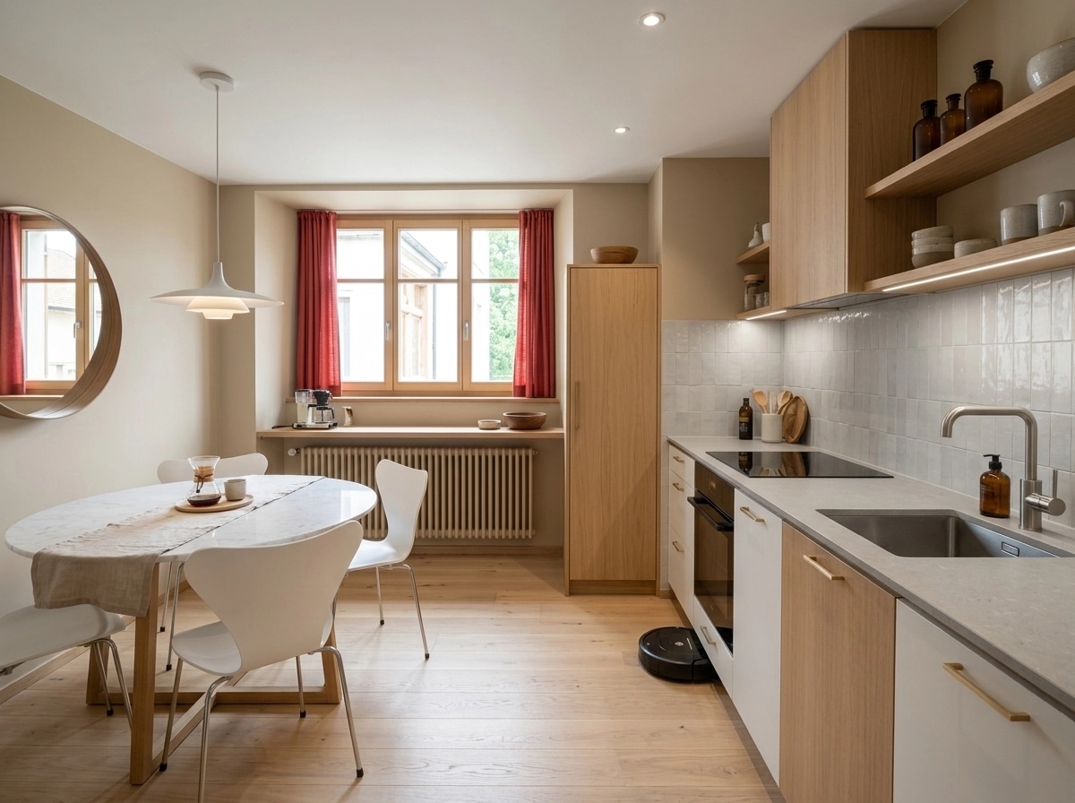 Interior design in Scandinavian style — Kitchen by GenRoom AI