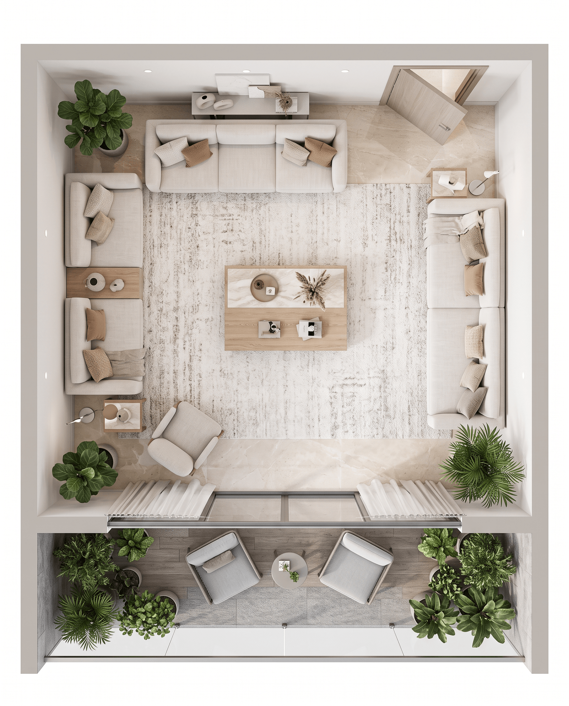 Contemporary Living Room design — interior photo by GenRoom AI