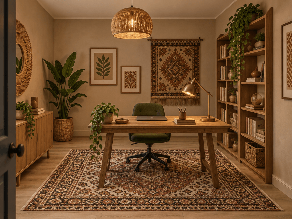 Interior design in Bohemian style — Office by GenRoom AI
