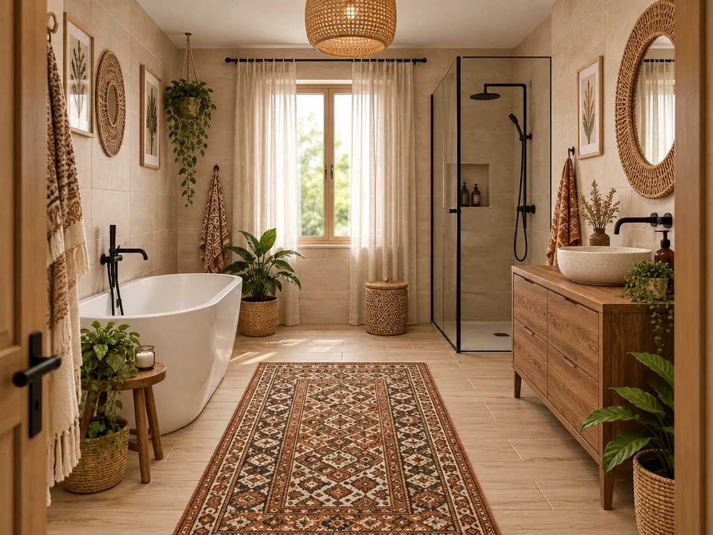 Interior design in Bohemian style — Bathroom by GenRoom AI