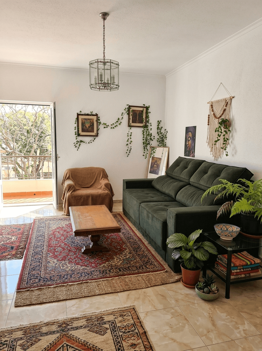 Bohemian Living Room design — interior photo by GenRoom AI